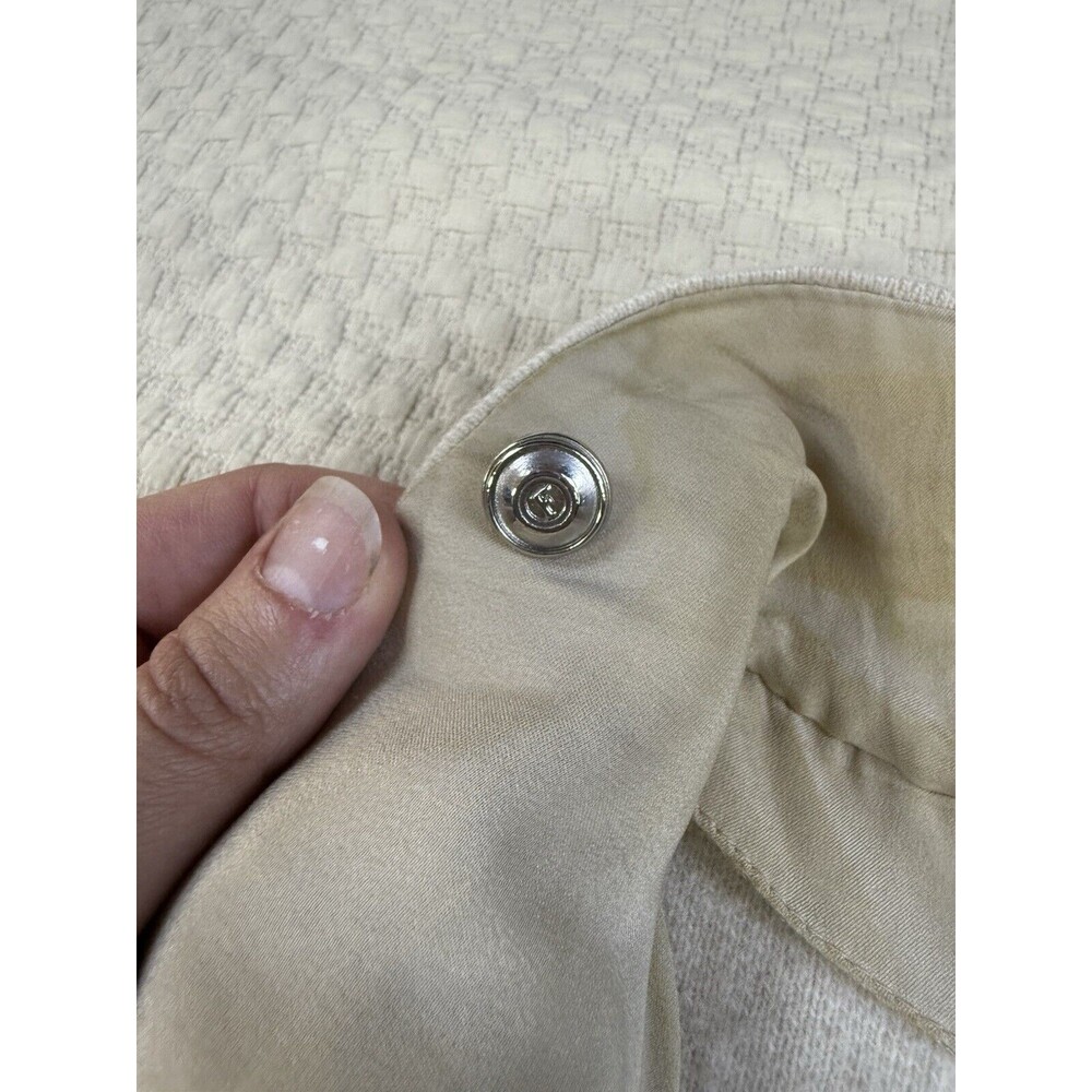 Gianfranco Ferre Sweater Mohair Virgin Wool Blend Full Zip | Cream | Size 40 XS - Picture 10 of 16